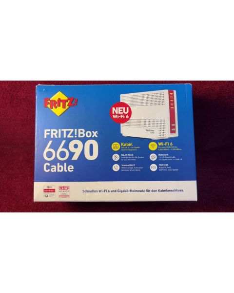 Fritz!Box 6690 Cable  *LAN 4X, Cable, 6000 Mbps,  USB 3.0
