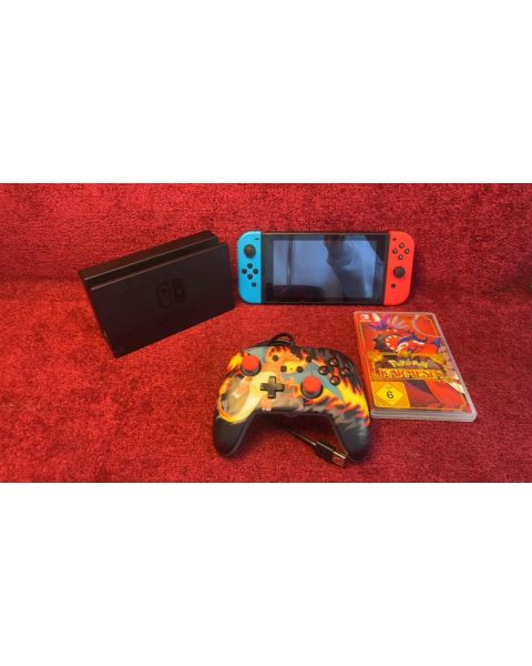 Nintendo Switch Hac-001 *Controller , Karmesin, Dockingstation, Kabel