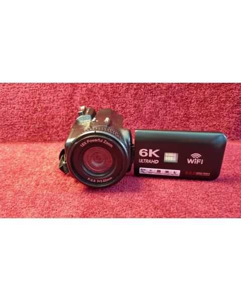 Videokamera 6K 64MP Camcorder * 18x Digital Zoom, WiFi , 4.0" Touch Screen, Vlogging Camera 
