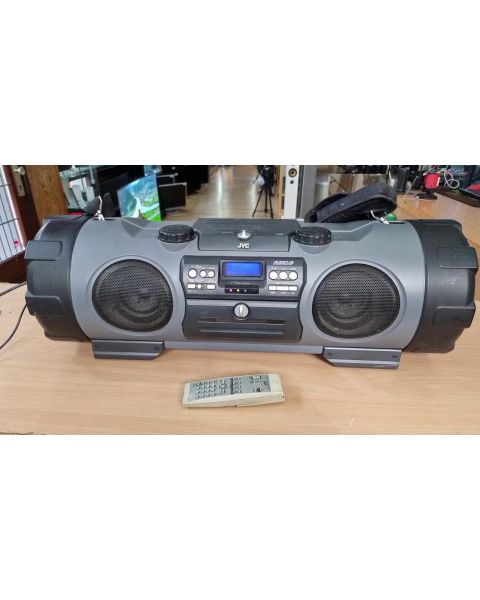JVC RV-NB10B Ghettoblaster *Radio-Tuner, Kassettendeck, AUX / Headphone in , Fernbedinung 