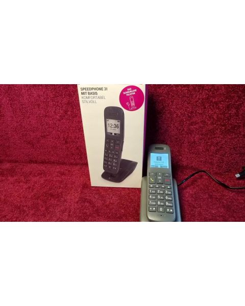Telekom Speedphone 31 Festnetztelefon *3,5 Klinke für -, kopfhörer, Gesprachszeit -, bis 20 Stunden 