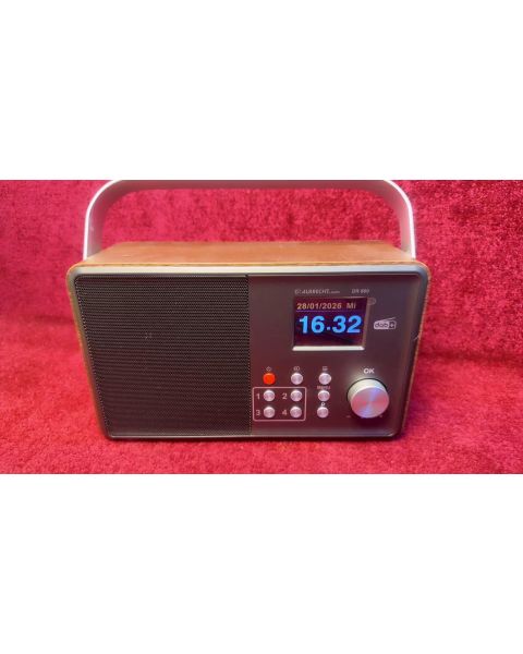 Albrecht Audio DR 860 Kofferradio *DAB+/UKW-Radio,  mit Holzgehäuse,  2,4-Zoll-Farbdisplay,  und 4 Watt 