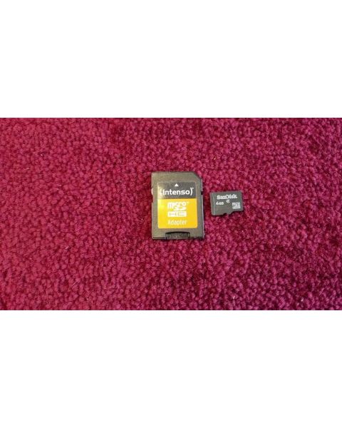 Sandisk SD Karte 4GB  *mit Mirco SD HC-, Adapter Intenso 
