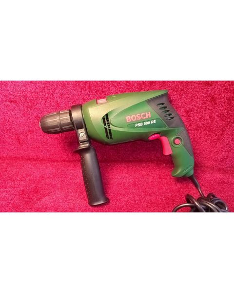 Bosch PSB 500 RE  Bohrmaschine Schlagbohrmaschine *Schnellspannfutter , Sclagbohren, fast UNGENUTZT, Griff