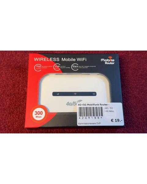 4G+5G Mobilfunk Router - Tragbarer WiFi Hotspot mit LAN für Deutschland EU *4G / 5G, mit Akku