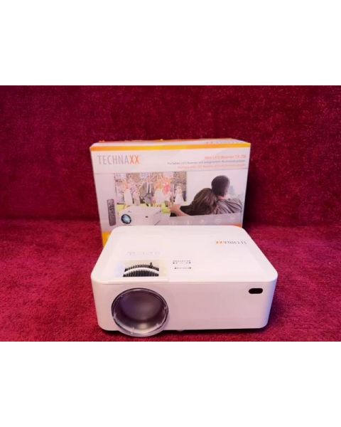 Technaxx Mini LED Beamer TX-113 *32-176 Zoll, Lautsprecher, SD Card Slot, HDMI/VGA/USB