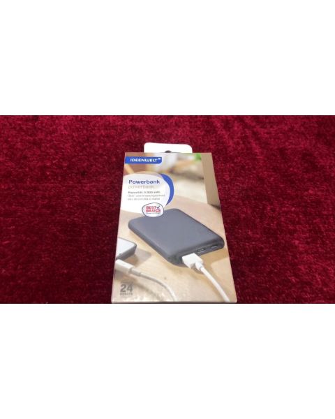 Ideen Welt PowerBank 5.000mAh Neu  *30cm USB-C-Kabel