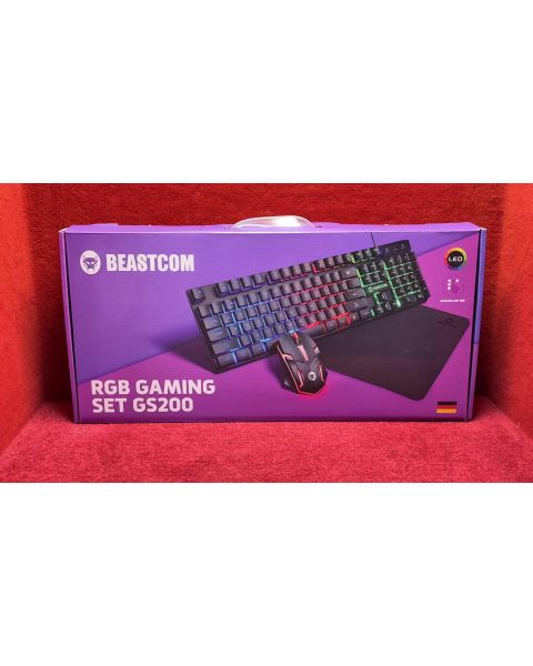 Beastcom RGB Gaming Set GS 200 *Maus/Mouse, Tastatur, Mousepad, RGB
